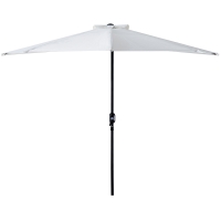 Outsunny aluminium parasol halfrond | Aosom.nl