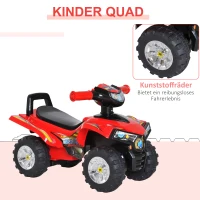 HOMCOM Loopauto kinderen met muziek loopauto, terreinwagen, duwauto rood(m-4)