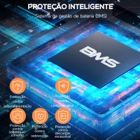 Outsunny Estação de Energia Portátil com Bateria de Litio de 614,4Wh Saídas de CA Tipo-C USB Gerador Elétrico Portátil com Luz LED de 2 Modos para Viagem Emergência 29x20,5x21cm Cinza(m-4)