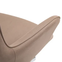 HOMCOM Poltrona Girevole 360° da Ufficio o Studio, Design Vintage con Braccioli e Imbottitura, Scamosciata, 71 x 74 x 106cm(m-8)