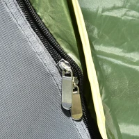 Outsunny Doppelzelt Campingzelt Outdoorzelt Familienzelt Quick-Up-Zelt 2 Erwachsene + 1 Kind 4 Jahreszeiten wasserdicht Tragetasche 2 Türen Polyester + Glasfaser Dunkelgrün 210 x 210 x 140 cm(m-9)