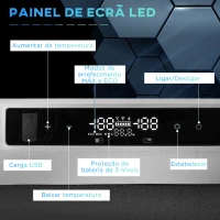 Outsunny Geleira Elétrica de Compressor Portátil 35L Geleira de Carro CC 127/24V até -20℃ com Ecrã LED Tátil e 2 Alças Laterais 60x40x44cm Preto(m-5)