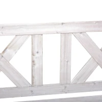 Outsunny ławka ze schowkiem 2-osobowa skrzynia ogrodowa ławka ze skrzynią skrzynia z poduszką biała(m-9)