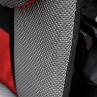 HOMCOM Mochila Porta Bebés Dobrável Mochila Porta Bebés Ergonómica com Capa Impermeável Base de Suporte e Múltiplos Bolsos para 6-36 Meses Carga Máxima 15kg 38x77x87,5cm Vermelho(m-9)