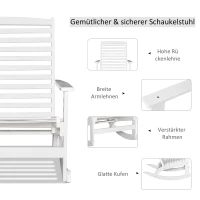 Tuin schommelstoel, relaxstoel, tuinstoel, bamboe multiplex wit(m-4)