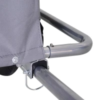 HOMCOM Transportaanhanger fietsaanhanger fiets opvouwbaar CargoTrailer grijs(m-5)