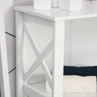 kleankin Armário para Casa de Banho com 2 Prateleiras Abertas e 2 Gavetas Móvel Auxiliar de Armazenamento pra Cozinha Sala de Estar Dormitório 60x30x91,5cm Branco(m-9)