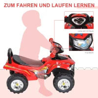 HOMCOM® MOTOREK JEŹDZIK Z MUZYKĄ I ŚWIATEŁKAMI czerwony(m-6)