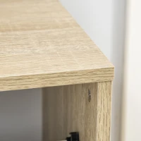 HOMCOM Armário para Sapatos Sapateira de Madeira com 2 Portas Abatíveis 4 Prateleiras de Armazenamento Capacidade 8 Pares de Sapatos para Entrada Corredor Dormitório 62,5x26x81cm Branco e Natural(m-8)