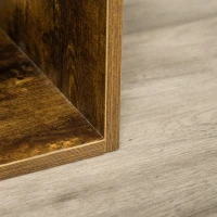 HOMCOM Estante para Livros Estante de Madeira de 3 Níveis com 6 Compartimentos de Armazenamento com Anti-Rolamento para Escritório Estúdio Sala de Estar 60x30x93cm Marrom Rústico(m-7)