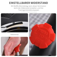 HOMCOM Fahrradtrainer Indoor Heimtrainer mit 8KG Schwungrad Home Gym Cycling Bike Trainer Fitnessfahrrad Stufenlos Widerstand Stahl 107 x 52 x 104-119 cm(m-7)