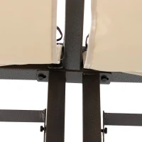 Pawilon pergola namiot imprezowy zadaszenie dach z tkaniny z możliwością regulacji poliester beżowy(m-8)