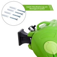 Bęben na wąż zwijacz automatyczny Outsunny 15 m obrotowy sprężone powietrze ogrodowy zielony 47,5 x 15,5 x 35,5 cm(m-6)