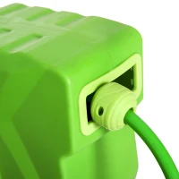 Bęben na wąż zwijacz automatyczny Outsunny 15 m obrotowy sprężone powietrze ogrodowy zielony 47,5 x 15,5 x 35,5 cm(m-9)