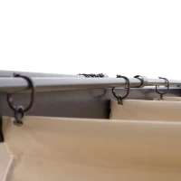 Pawilon pergola namiot imprezowy zadaszenie dach z tkaniny z możliwością regulacji poliester beżowy(m-9)