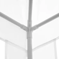 Outsunny Tonnelle Barnum de Jardin dim. 2,7L x 2,7l x 2,45H m métal époxy Toile PE Haute densité Blanc(m-8)