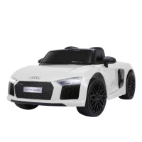 HOMCOM Coche Eléctrico para Niño mayores de 3 años Audi R8 con Mando a Distancia MP3 USB Luces y Sonidos Apertura de Puerta 123x71x49cm Carga 30kg(m-11)