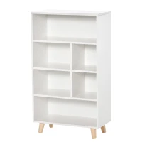 Regał na książki HOMCOM kredens wysoka szafka kolor biały(m-10)