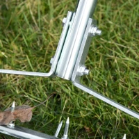 Outsunny aerator do trawnika metal ocynkowany 135 cm x 43,5 cm x 15 cm(m-7)