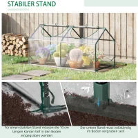 Outsunny szklarnia foliowa z okienkiem PE szklarnia do pomidorów skrzynia inspektowa 119 x 60 x 60 cm przezroczysta | Aosom(m-6)