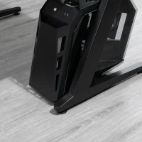 HOMCOM 122 x 66 cm Racing Gaming Desk, Computer Table with Cup Holder and Headphone Hook, Black(m-9)