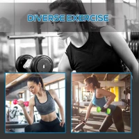 HOMCOM 10KG Dumbbells Set with Carry Case, Hand Weights for Women and Men Home Gym Weight Lifting Training(m-4)