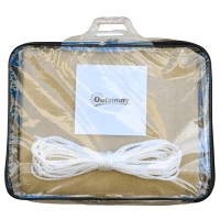 Outsunny Copertina Parasol Sail Patrata din HDPE Impermeabil Culoare Nisip 360x360cm(m-9)