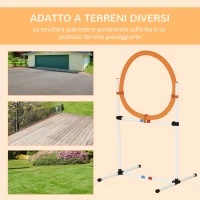 PawHut Set pentru dresaj  cu geanta de transport, 74.5x66x91cm, Alb si Portocaliu(m-6)