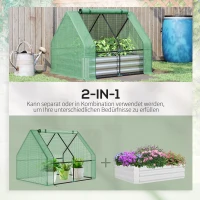 Szklarnia foliowa Outsunny skrzynia inspektowa ze zwijanymi drzwiami szklarnia na pomidory 180 x 90 x 90 cm zielona(m-4)