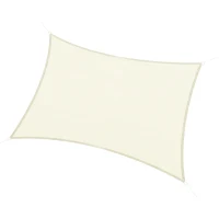 Outsunny Cort Parasolar Pătrat din HDPE, Crem, 3x4m(m-1)