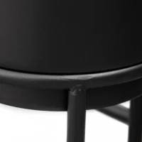 Outsunny zestaw 3-częściowy stojak na kwiaty z doniczką z metalu stojak na rośliny zestaw stołek na kwiaty uchwyt na donicę stołek na rośliny kolor czarny(m-9)