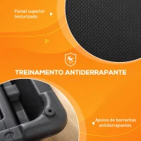 HOMCOM Step para Exercício Aeróbico Plataforma Step com Altura Ajustável em 3 Níveis com Cordas de Resistência Carga Máxima 120kg para Exercício em Academia Casa 110x40x10-20cm Preto(m-6)
