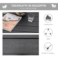 Outsunny tuintafel voor 4 personen, aluminium 80cm x 80cm x 74cm(m-4)