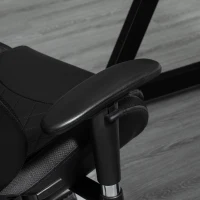 Vinsetto Gaming Chair with RGB LED Light, 2D Arm, Lumbar Support, Height Adjustable Swivel Office Computer Recliner, Racing Gamer Desk Chair for Home, Black(m-11)