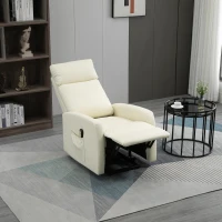 Homcom Fotoliu Piele Ecologica – Telecomanda, inclinare 145°, Suport Picioare(m-2)