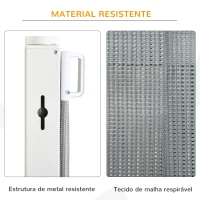 PawHut Barreira de Segurança para Cães Extensível Grade Retrátil para Animais de Estimação com Extensão Aço e Tecido de Textilene para Escadas e Portas 5,5-115x5,5x82,5cm Cinza(m-6)