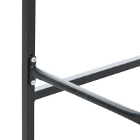 Outsunny Set de Bar 2 Scaune cu Masa Inalt Negru si Maro(m-10)