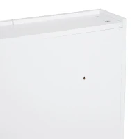 Homcom Mobiletto Pensile da Bagno con 2 Ante e Specchiera in MDF Bianco 60 x 75 x 15cm(m-8)