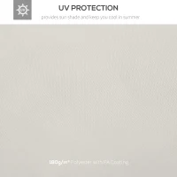 Outsunny Acoperis de schimb pentru foisor Dublu Strat 3x3m, Crem(m-6)