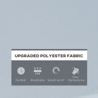 Outsunny 3 PCs Outdoor Seat Cushion for Rattan Furniture, Garden Furniture Cushions, Grey(m-5)