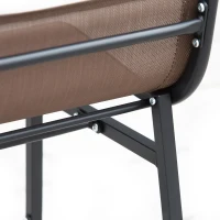 Outsunny Set de Bar 2 Scaune cu Masa Inalt Negru si Maro(m-7)