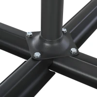 Outsunny Umbrella Stand Fitting 2" Poles and Steel Base with 4 Fillable Plastic Weights, 4 Gal. Capacity Each - Black(m-10)