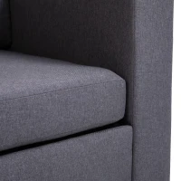 HOMCOM Poltroncina da Camera Salotto Relax Elegante Moderna Tessuto Imbottita 81 × 73 × 78cm Grigio Scuro(m-8)