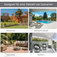 Outsunny parasol met slinger 270 cm x 440 cm x 250 cm(m-7)