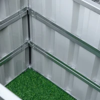 Outsunny stalen verhoogd bed 118cm x 118cm x 62cm(m-7)