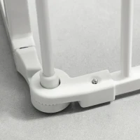 PawHut Puppy Playpen Pet Safety Gate with Door Fireplace Guard Flexibly Foldable 8 Panels each 60 x 76 cm White(m-9)