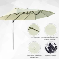 Outsunny parasol met slinger 270 cm x 440 cm x 250 cm(m-5)