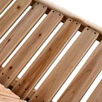 Hollywoodzka huśtawka ogrodowa Outsunny 2-osobowa z drewna świerkowego, Kolor Naturalny, 187 x 137 x 167 cm(m-7)