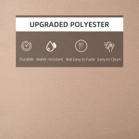 Outsunny Polyester High Back Outdoor Garden Chair Replacement Cushion Beige(m-7)