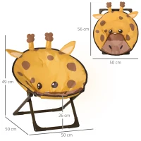 HOMCOM Campingstuhl für Kinder, Moonchair für Kinder, niedliches Design, Gelb(m-3)